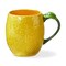 Lemon Sculpted Mug - 20oz Dishwasher-Safe Drinkware, Everyday Use, Yellow Ceramic Cup, 6x4x4 inches